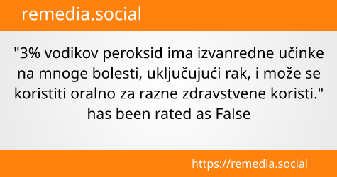 Provjera tvrdnji: Upotreba 3% vodikovog peroksida za razne zdravstvene koristi