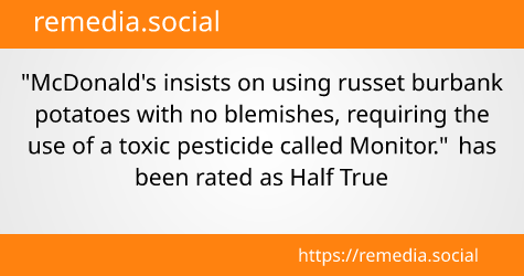 Claim Review: McDonald's Potatoes and Pesticide Use