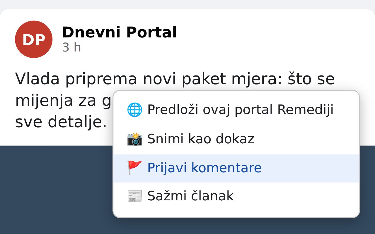 An invented portal post with comments